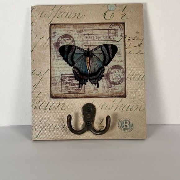 Butterfly Key Holder - Double Hook - 6 inch x 7.5 inch - Picture 1 of 4